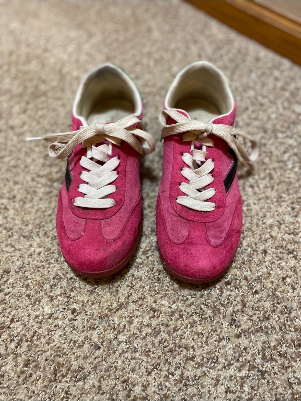 Project Cloud Memory Foam Women's Pink Suede Lace-Up Sneakers